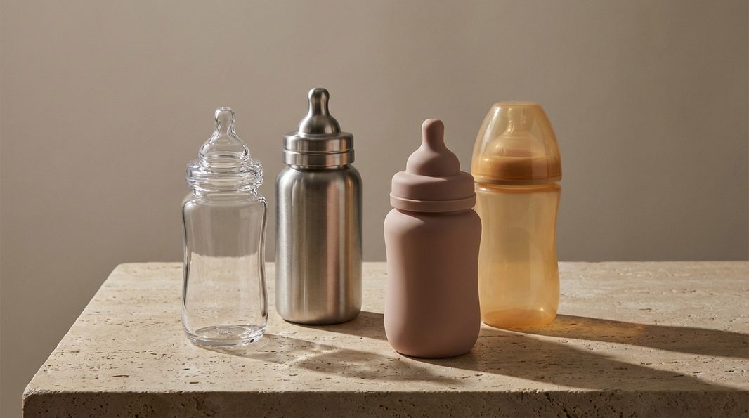 Glass vs. Plastic vs. Silicone vs. Stainless Steel Baby Bottles: The Complete Comparison