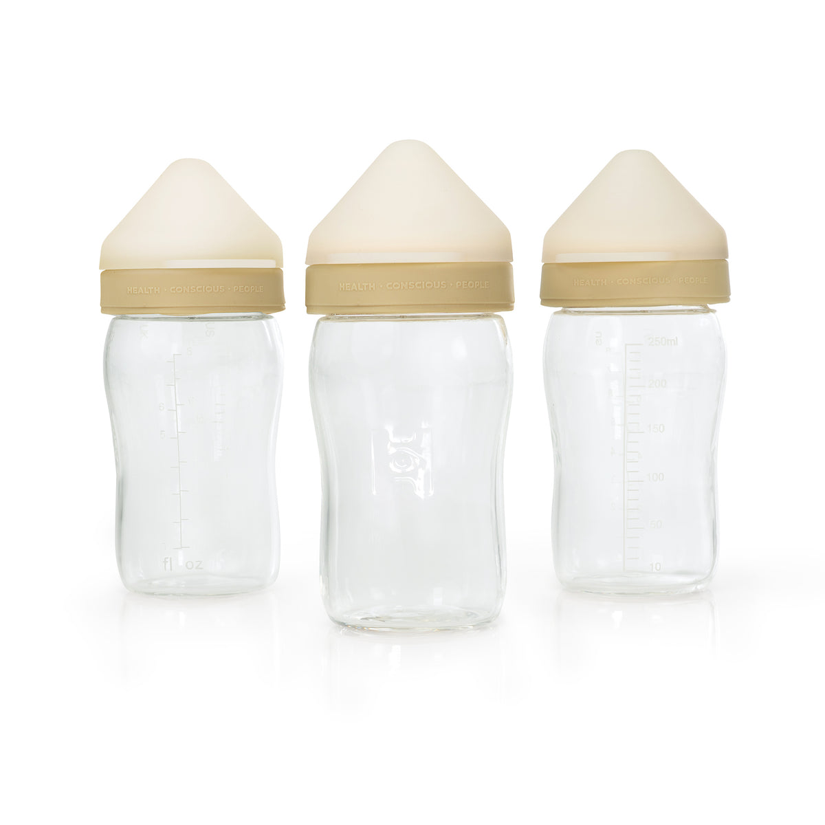 Wide-Neck Glass Baby Bottle – 3 Pack